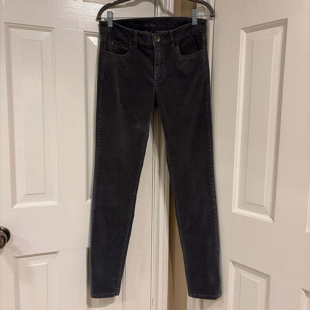KUT from the Kloth Diana Skinny Corduroy Pants Gray Size 4